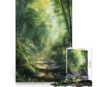 Stone Pathway Through Bamboo Forest 1000 Piece Jigsaw Puzzles for Adults Mental Logic Toy Tension Relief Firm Cut Perfect Present 38x52cm