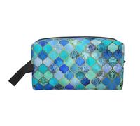 Stone Pattern Water-Resistant Travel Toiletry Organizer Bag, Large Capacity Portable Cosmetic Storage for Gym/Daily Essentials