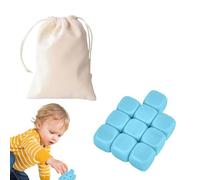 Stone Pebble Set, Hand Eye Coordination Training Toy, Colorful Toss Game - 10x Portable Stacking Block Educational Toy, Fine Motor Skills Toy for Home, Studio,