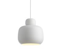 Stone Pendant lamp Large white Woud - 5712800032239