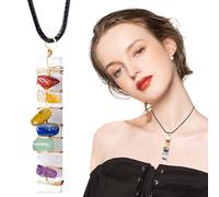 Stone Pendants for Jewelry Making, Colorful Crystal Charm, Wire Wrapped Natural Necklace Gems for Women Youth Formal Occasion Spiritual