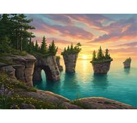 Stone Pillars 30 Piece Jigsaw Puzzles for Adults, Colourful, Challenging & Brainteasing Adult puzzles 30 Pieces Sea, Fun jigsaws for The Whole Family 10x8 inch