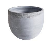 Stone Plant Pot 38x38x30 cm Grey ZAKROS