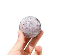 Stone Plum Blossom Tourmaline Crystal Ball Stones Home Decoration Gift,40mm