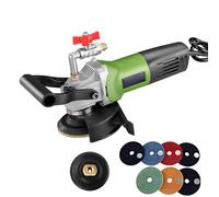 Stone Polishing Machine, 800W Handheld Electric Wet Polisher Grinder with Polishing Pads for Concrete, Marble, Granite - Wet Sanding Kit