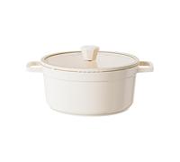 Stone Pot, Non-Stick Ceramic Saucepan Cooking Pot,with Self-Circulating Lid Dual Handles Stovetop Pasta(7.9 inches)