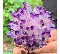 Stone Purple Phantom Quartz Crystal Cluster Office Ornaments(350-400g)