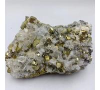 Stone Pyrite Crystal Cluster Symbiotic Quartz Home Decorative(Size:1.1-1.3kg)