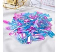 Stone Quartz Colour Crystal Cluster Home Display Decoration Electroplated Decor(300g)