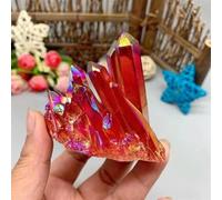 Stone Quartz Crystal Cluster red Flame Precursor Wedding Decoration Aquarium(180-200g)
