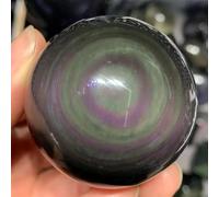 Stone Rainbow Obsidian Crystal Sphere Ball Rock Gemstone(310-350g)