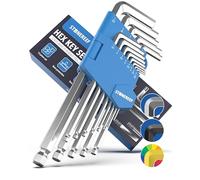 STONE REEF 13-piece Allen Key Set (1.27-10 mm) - Ball-end Angle Key Set, CRV Steel hex Keys, Hand Tool, Toolbox Accessory for Bicycles, Cars, Motorcycles, Professional use for loosening Screws