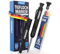 STONE REEF Professional Deep Hole Marker [Including Holder] Pencil Construction Site, Carpenter's Pencil, Borehole Marker, Marker Pen, Craftsman Pencil, Building Pencils, Depth Hole Markers, Hole