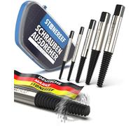 STONE REEF Professional Screw Extractor Set [5 Pieces Made of HSS 4341] - Left Extractor Set Professional, Extractor, Screw Extractor Tool, Left Hand Turner Set, Screw Remover, Left Drill