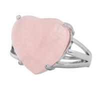 Stone Ring - Love Crystal Ring Women's White Natural Stone Adjustable Ring Engagement Fashion Personalized Wedding Bridal Jewelry,rose quartz,One size