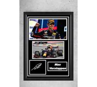 STONE ROSES A4 Framed Max Verstappen Formula One Driver, Tribute Repro Signed Wall Art Print, Motor Racing, Sport (framed 31 x 23 x 1 cms)