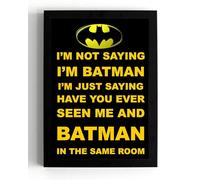 STONE ROSES A5 Framed Batman Funny Quote, DC Comic Hero, Bruce Wayne, Movie Heros, Gift Idea (framed 21 x 16 x 1 cms)