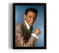 STONE ROSES A5 Framed Frank Sinatra Portrait, American Singer and Actor, Old Blue Eyes, Crooner, Rat Pack, Swing, gift idea (framed 21 x 16 x 1 cms)