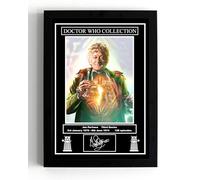STONE ROSES A5 Framed Jon Pertwee, Third Doctor Who, repro signed, Iconic TV Show, Doctor Who Collection wall art picture print (framed 21 x 16 x 1.5 cms)