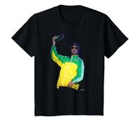 Stone Roses Singer Ian Brown Glastonbury 2005 Andy Willsher T-Shirt, Youth, Black, X-Small