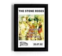 STONE ROSES The A4 FRAMED Wall Art Print - the iconic 'Turns into Stone 20.07.92' Album cover (framed 32 x 24 cms)