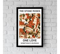 STONE ROSES The - A4 Wall Art Print, record cover 'One Love' - (29.7 x 21 cms PRINT ONLY)