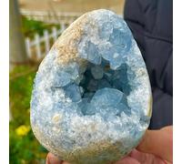 Stone Rough Blue Celestite Geode Raw Quartz Crystal Cluster Specimens(100-150g) Gemstone Stone