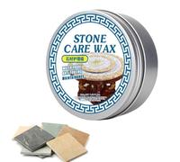 Stone Seasoning Beeswax Furniture Polish & Restoration Care Beeswax, Suit for Marble Furniture, Ceramic Tiles, Stone Floor, Stone Walls, Stone Polishing Protection - Stone Stain Remover, 200 g