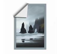 Stone Sentinels Coastal Unframed Wall Art Print A4 (29.7×21cm), Wall Decor for Living Room, Bedroom, Office & Home, Art Gift