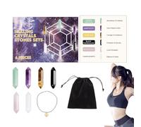 Stone Sets and is Spiritual, It is for Jewelry Making | 6 Pieces Home Decor | Natural Column, Hexagonal Stone, Home Decor, Set