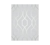 (Stone/Silver) Apex Geometric Trellis Wallpaper Fine Decor