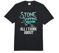 Stone Skipping Stones Skimming Skipper Throwing Comfort Colors Adult Heavyweight T-Shirt