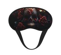 Stone Skull Flower Rose Full-Coverage Sleep mask Full-Coverage Sleep mask Relaxing Stress-Free Nighttime Eye mask