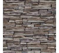 Stone Slab Natural Wallpaper - Realistic Rustic Brick Effect - Modern Contemporary Stylish Feature Wall