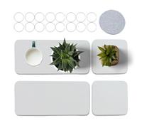 Stone Soap Tray - Diatomite Absorbent Sink Tray, 4 Piece Faucet Mat, Sponge Holder Coasters Modern Bathroom Decor, Durable Hand Soap Dish for Toiletries, Countertop Organizer for Home