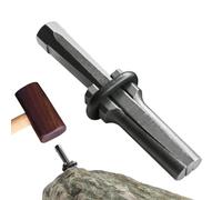 Stone Splitting Wedges - Rubber Small Wedge, Iron Hammer Wedge, Iron Durable Tool with Rubber Ring | Rock and Concrete Splitter for Granite, Marble, Stone, Boulders and DIY Masonry Projects