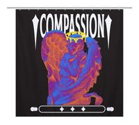 Stone Statue - Angel - Compassion - T-shirtDurable Heavy Duty Shower Curtain, Thick Polyester, Rustproof Grommets, Weighted Hem - Weighted Shower Curtains, Bath Curtains Shower69.69x70.87Inch（177x180c