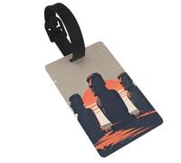 Stone Statue Luggage Tags for Suitcases - Durable PVC ID Tags with Detachable Straps for Travel, Backpack, Golf Bag, Anti-Loss