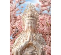 Stone Statue Paint by Numbers for Adults, Flower Paint by Numbers Crystal Art Christmas, Canvas Kits with Acrylic Paint, Hobbies for Adults Women Children, Home Wall Decor (Frameless 28x40in) U-774