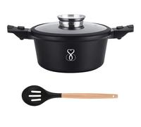 Stone&Stone 28 cm Professional Cooking Pot Extremely Non-stick with German Technology Steel Bottom Casserole Pan Pasta Cookware Also for Gas/Oven and Healthy Induction PFOA Free