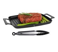 Stone&Stone Non-Stick Grill Pan 47 cm | Professional Rectangular Grill Plate, 100% Steel Induction Base, Oven and Gas | Healthy Cooking Without Oil German Greblon C3+ Coating