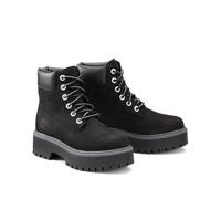 Stone Street Mid 6 Inch Lace Wedge Lace-Up Ankle Boots Black