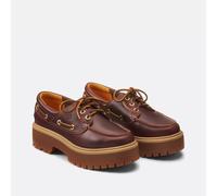Stone Street Wedge Boat Shoe in Leather Brown