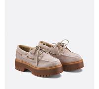 Stone Street Wedge Suede Boat Shoes Pastel Purple