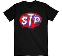 Stone Temple Pilots T Shirt Red Band Logo Distressed Print Official Mens Black L