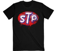 Stone Temple Pilots T Shirt Red Band Logo Distressed Print Official Mens Black XXL