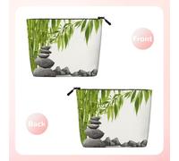 Stone - Themed Makeup Bag - Waterproof Hemp Cosmetic Pouch for Travel, Daily Use & Gifts (9.5x6.7x2in)
