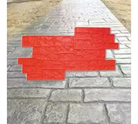 Stone Tile Texture Mat for Stamped Pattern Finishes - PU Material Concrete Stamp Mats for DIY Indoor Outdoor Wall and Floor Decoration