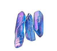 Stone Titanium Aqua Blue Aura Quartz Crystal Cluster (500g)