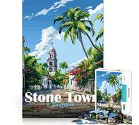 Stone Town Zanzibar 1000 Piece Jigsaw Puzzles for Teenagers Smart Game Bonding Time Image Assembly Fine Art Piece 50x75cm